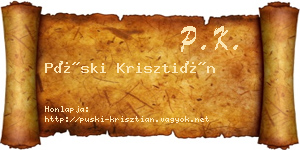 Püski Krisztián névjegykártya